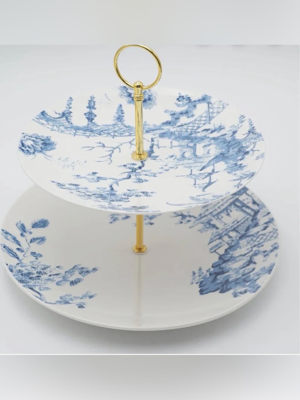 NEW Lenox American by Design Collage 2-Tiered Server Cake Stand NIB Rare